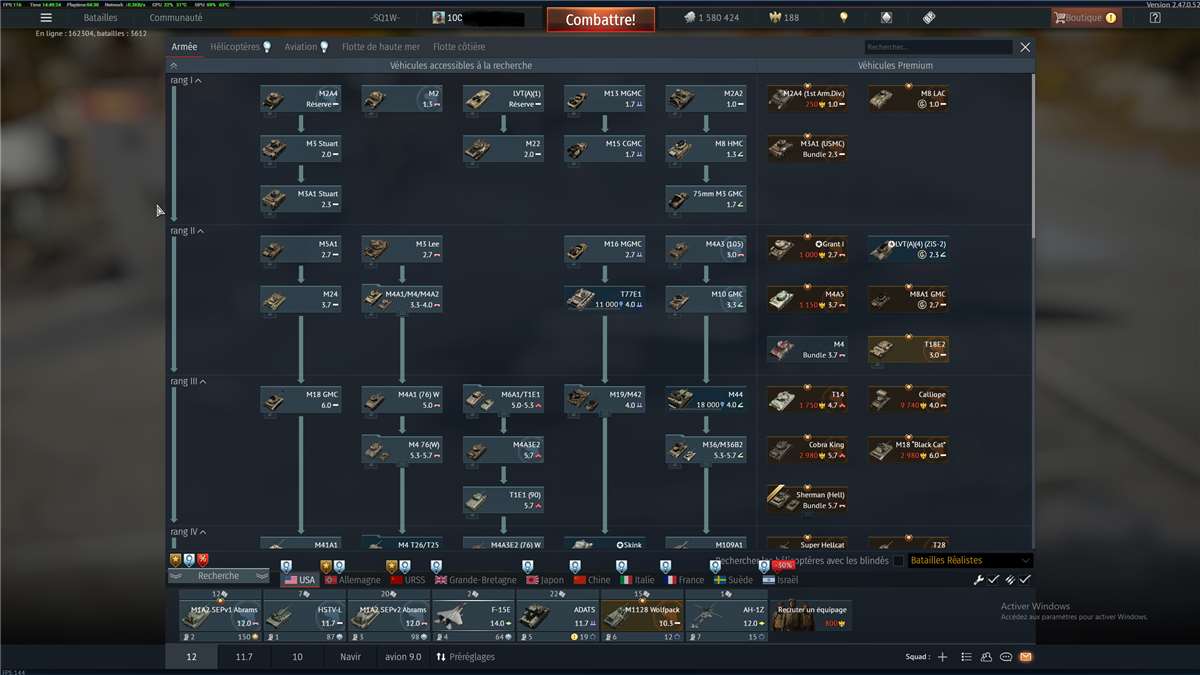 war thunder personal account.